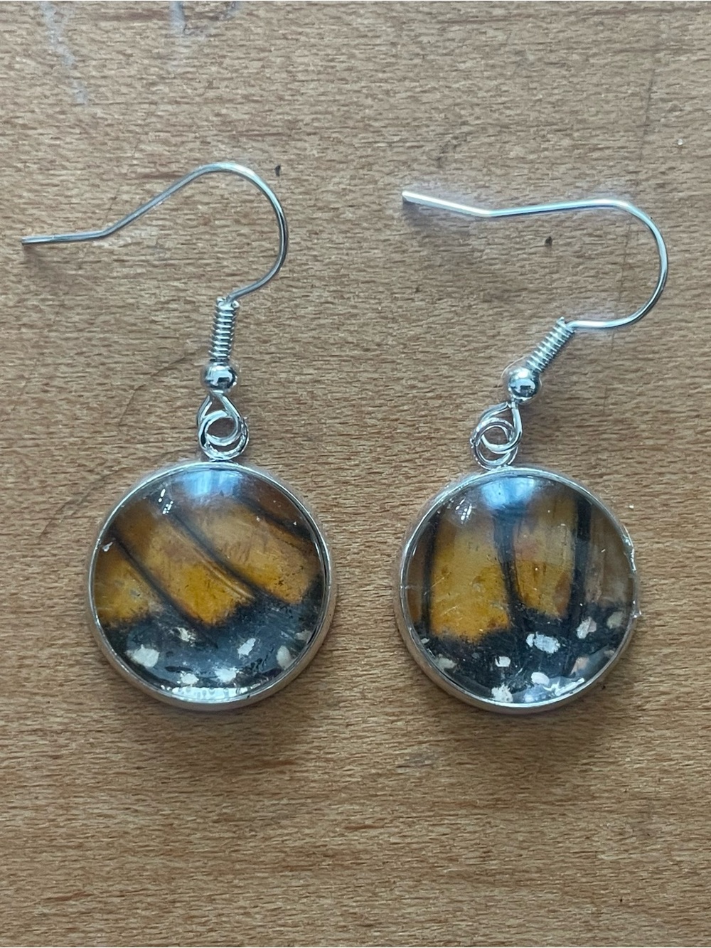 NewReal monarch butterfly wing earrings